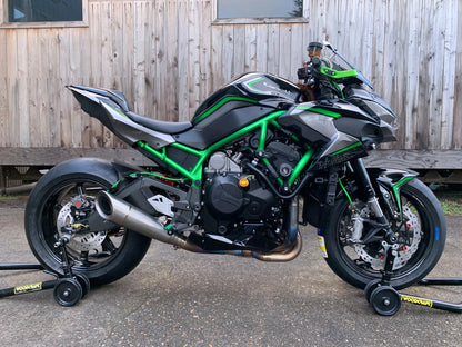 Vandemon Brushed Titanium Exhaust System Kawasaki Ninja ZH2 2020-2025 - Adventure Parts