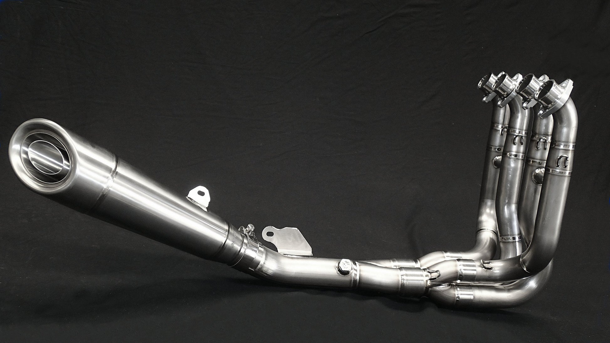 Vandemon Brushed Titanium Exhaust System Kawasaki Ninja ZH2 2020-2025 - Adventure Parts