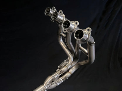 Vandemon Side Mount Titanium Race Exhaust System Kawasaki ZX4R-ZX4RR 2023-2026
