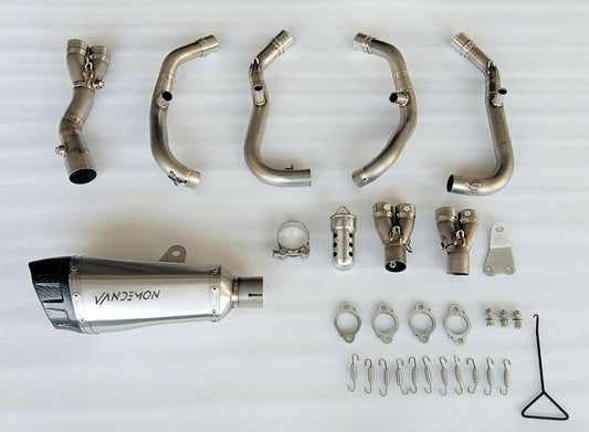 Vandemon Titanium Low Mount Exhaust System Kawasaki ZX4R-ZX4RR & ZX25R 2023-2026