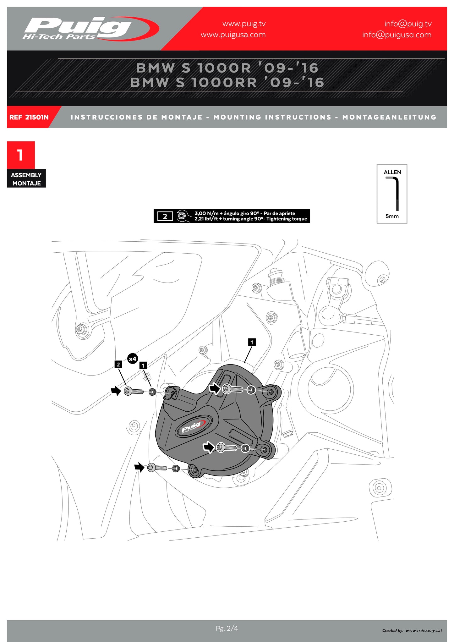 Puig Engine Case Covers Track BMW S1000R 2014-2016, S1000RR 2009-2016