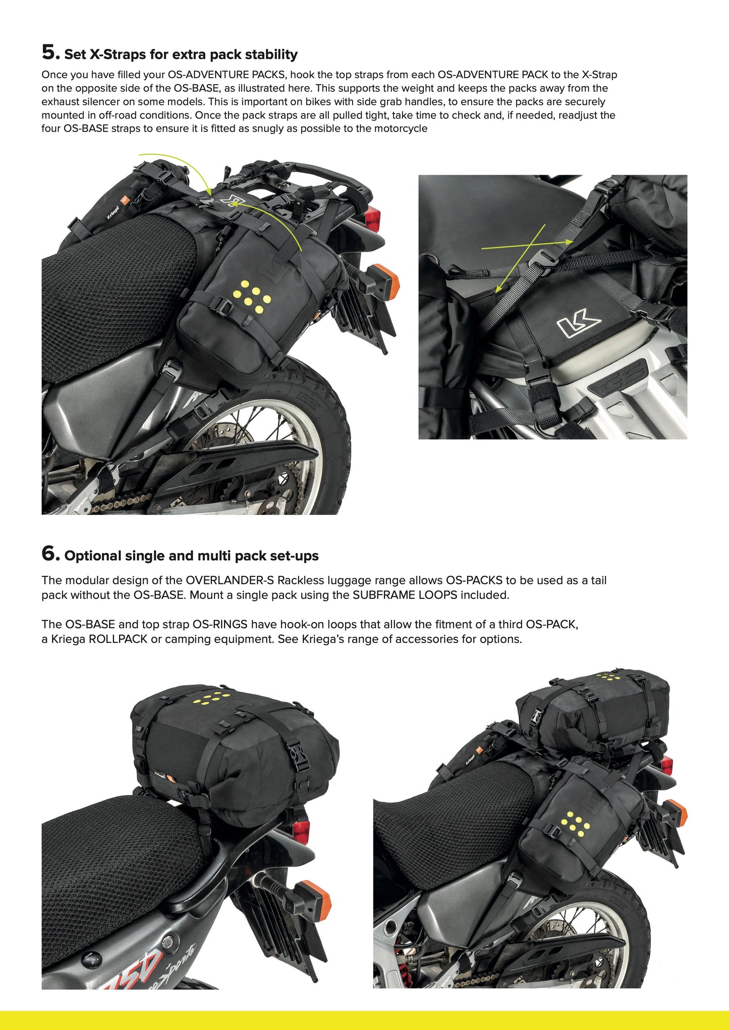 Kriega OS-Base Pannier Mounting Kit ADV Motorcycle
