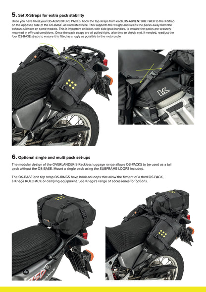 Kriega OS-Base Pannier Mounting Kit ADV Motorcycle