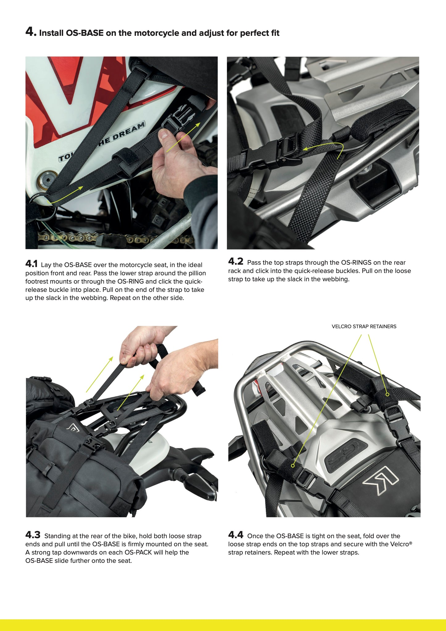 Kriega OS-Base Pannier Mounting Kit ADV Motorcycle