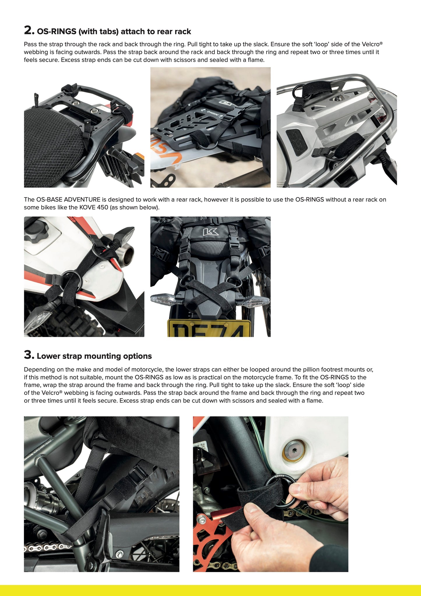 Kriega OS-Base Pannier Mounting Kit ADV Motorcycle