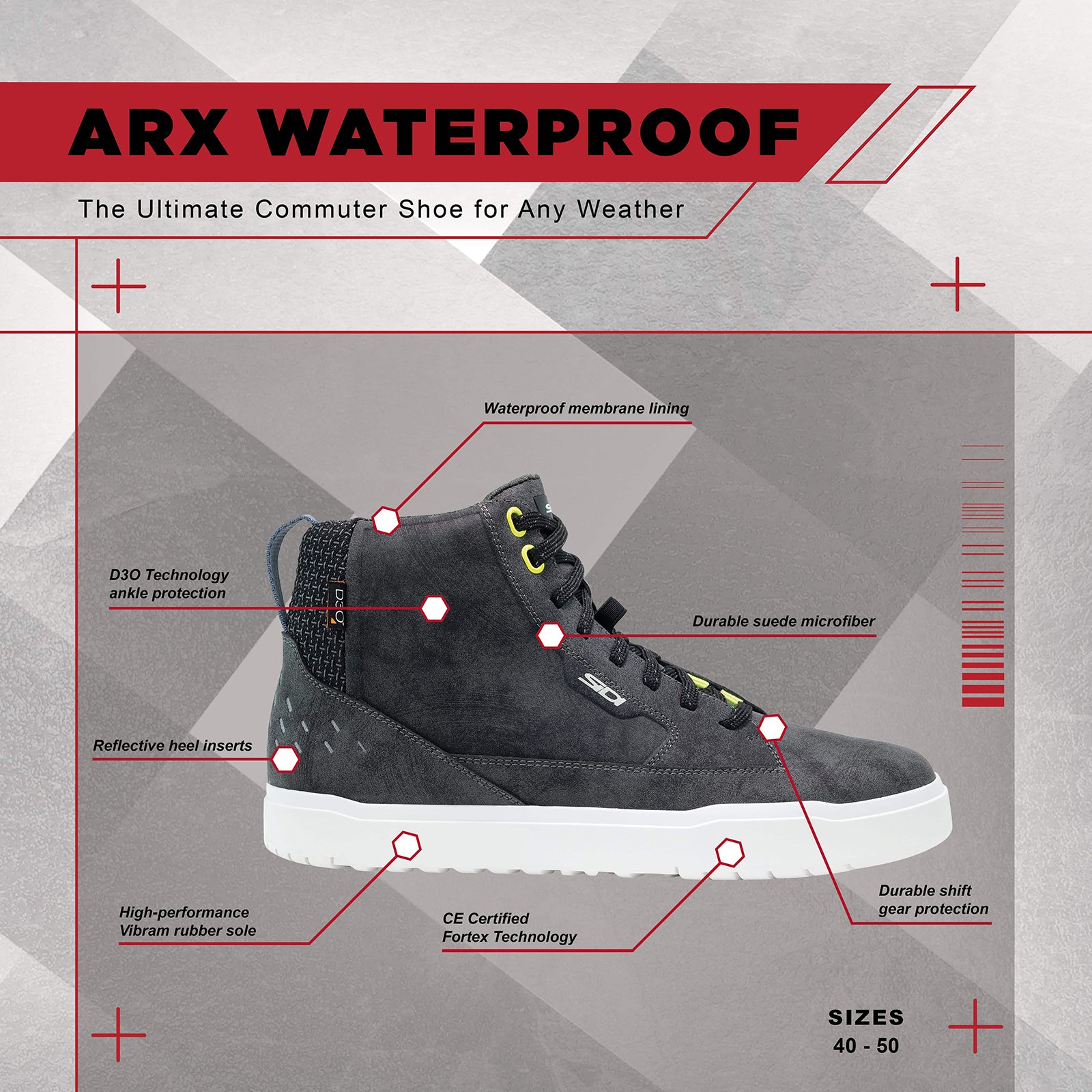 専用3 SIDI ARX WP Motorcycle Riding Shoes | Adventure Parts