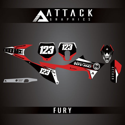 Attack Graphics Custom Fury Complete Bike Graphics Kit Stark Future Varg EX 2023-2025