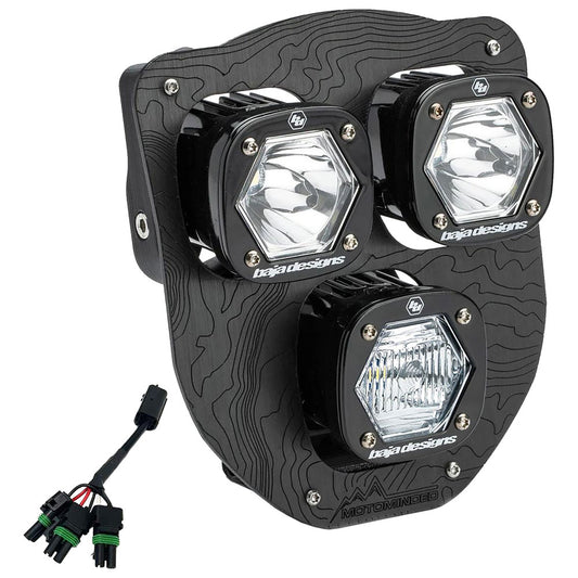 Baja Designs Triple S1 Hydra LED Light Kit with Hi-Low Harness Husqvarna FE 350 S 2024–2026