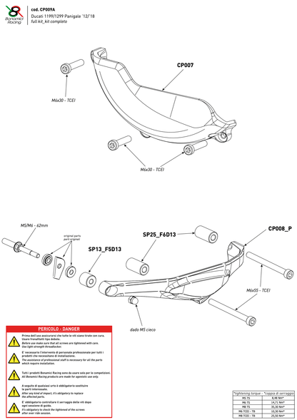 Bonamici Case Savers Full Kit Ducati Panigale V2 2020-2024