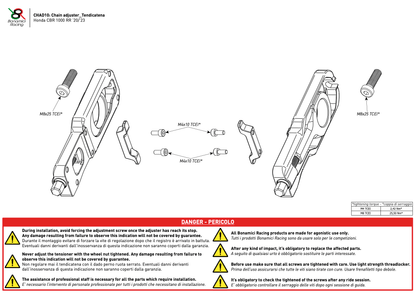 Bonamici Chain Adjuster Honda CBR1000RR 2020-2023