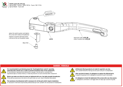 Bonamici Folding Levers Aprilia RS 660