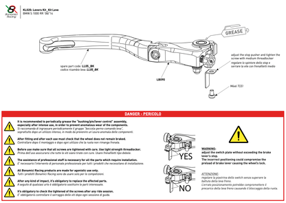 Bonamici Folding Levers BMW S1000RR 2009-2014