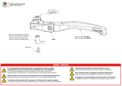 Bonamici Folding Levers BMW S1000RR 2009-2014