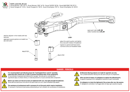 Bonamici Folding Levers Ducati Panigale 959/899/1299/1199