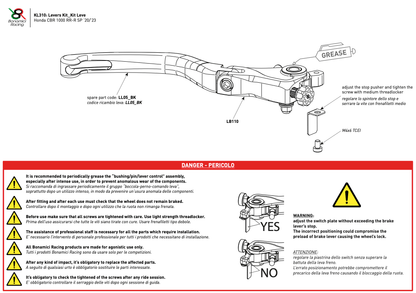 Bonamici Folding Levers Honda CBR1000RR-R Fireblade SP 2020-2023