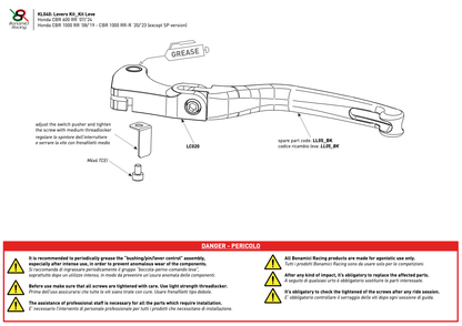 Bonamici Folding Levers Honda CBR600RR 2007-2024