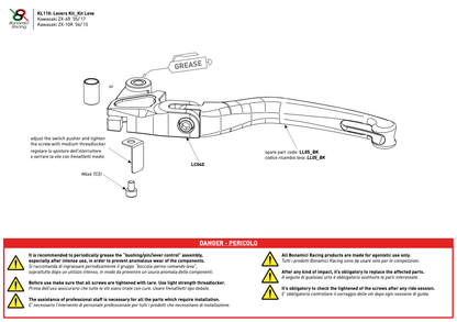 Bonamici Folding Levers Kawasaki Ninja ZX-10R 2006-2015