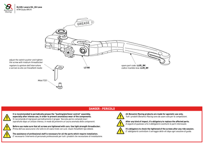 Bonamici Folding Levers KTM 890 Duke R