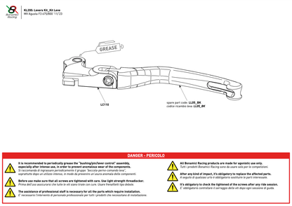 Bonamici Folding Levers MV Agusta F3 675/800 2011-2023