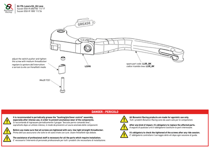 Bonamici Folding Levers Suzuki GSX-R1000 2011-2024