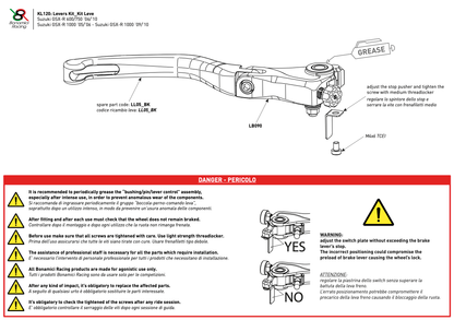 Bonamici Folding Levers Suzuki GSX-R600/750 2006-2010