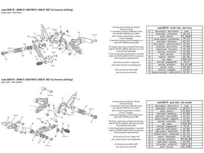 Bonamici Rearsets GP Shift BMW S1000RR/HP4 2008-2014, S1000R 2012-2016