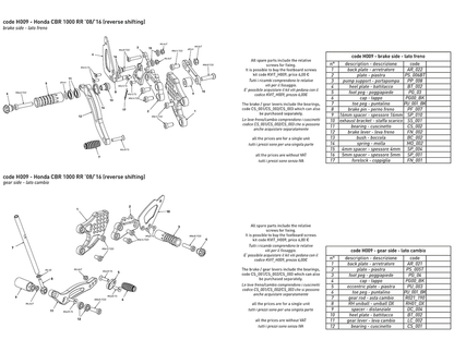 Bonamici Rearsets GP Shift Honda CBR1000RR 2008-2016