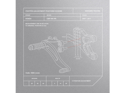 Bonamici Rearsets "GP Shift" Honda CBR600RR 2007+