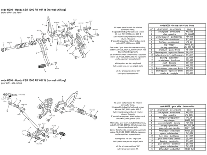 Bonamici Rearsets Honda CBR1000RR 2008-2016