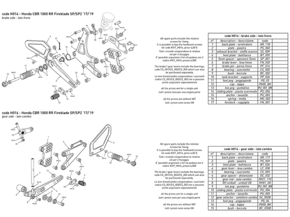 Bonamici Rearsets Honda CBR1000RR Fireblade 2017-2019