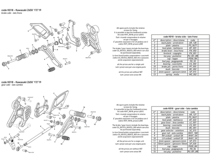 Bonamici Rearsets Kawasaki Ninja 650 / Z650 2017-2019