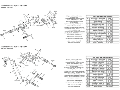 Bonamici Rearsets Triumph 765 Daytona 675R 2013+