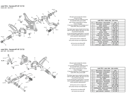 Bonamici Rearsets Yamaha MT-09 2021+