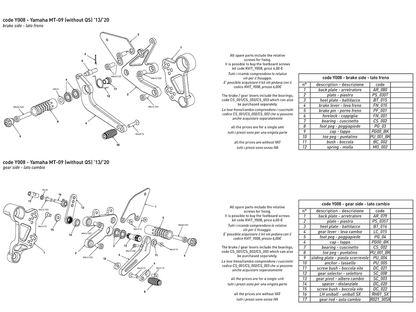 Bonamici Rearsets Yamaha MT-09/FZ-09 2013-2020