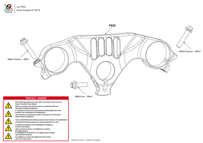 Bonamici Top Triple Clamp Ducati Panigale V2 2020-2024