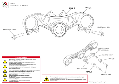 Bonamici Top Triple Clamp Kawasaki Ninja ZX-4R/RR 2023-2024