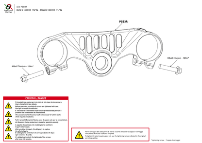 Bonamici Top Triple Clamp (Race) BMW S1000RR 2023-2024, M1000RR 2021-2024