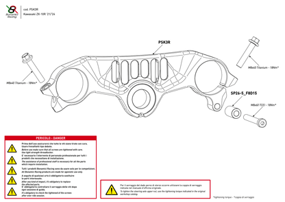 Bonamici Top Triple Clamp (Race) Kawasaki Ninja ZX-10R 2021-2024