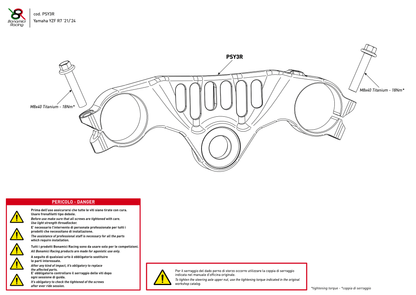 Bonamici Top Triple Clamp (Race) Yamaha YZF-R7 2022-2024