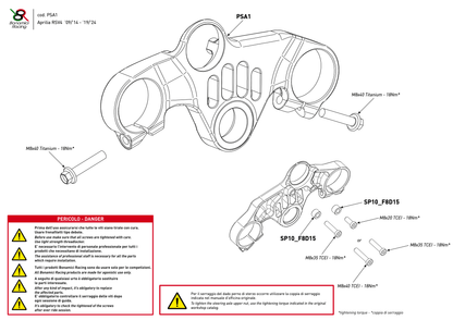 Bonamici Top Triple Clamp (Street) Aprilia RSV4 2009-2014, 2019+