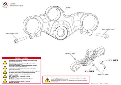 Bonamici Top Triple Clamp (Street) BMW S1000RR 2020-2022