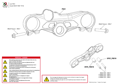 Bonamici Top Triple Clamp (Street) Suzuki GSX-R1000 2017-2024