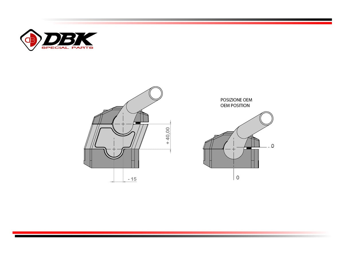 DBK Handlebar Risers Kit BMW R1300GS 2024-2025