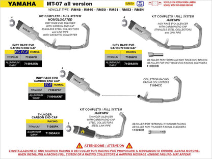 Arrow Full Exhaust System Suzuki GSX-8R 2024-2026 - Adventure Parts
