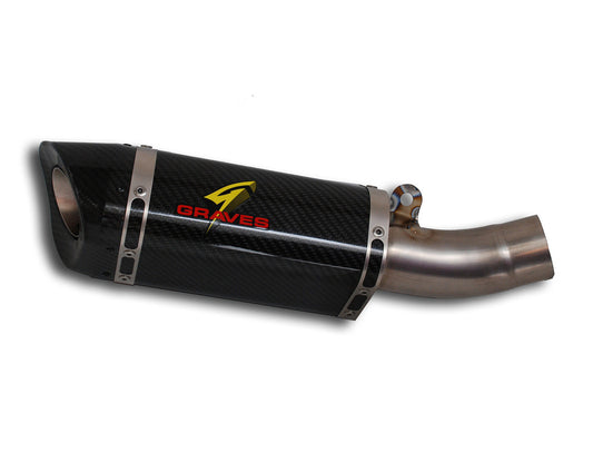 Graves Motorsports Carbon Slip-on Exhaust Kawasaki Ninja ZX6R 636 2009-2018