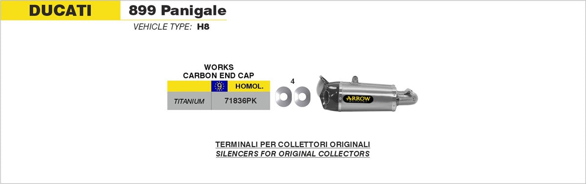 Arrow Full Exhaust System Ducati 899 Panigale 2014-2015 - Adventure Parts