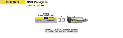 Arrow Full Exhaust System Ducati 899 Panigale 2014-2015 - Adventure Parts