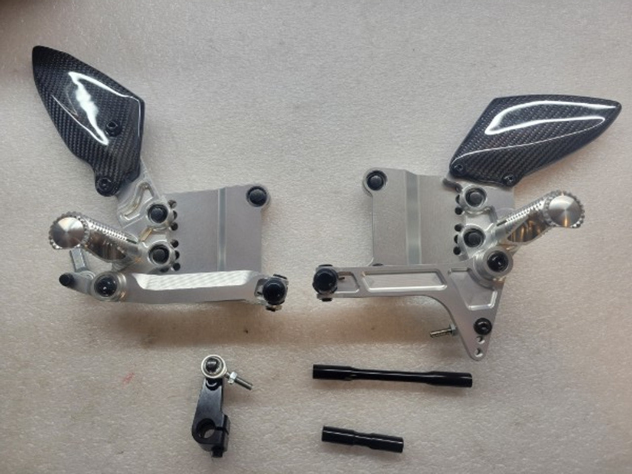 Graves Adjustable Rearsets Silver Kawasaki ZX-4R 2023+