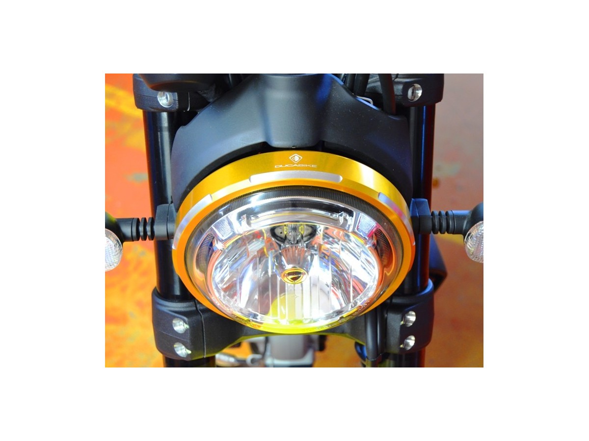 DBK Headlight Trim Billet Aluminium Ducati Scrambler 2015-2025 - Adventure Parts