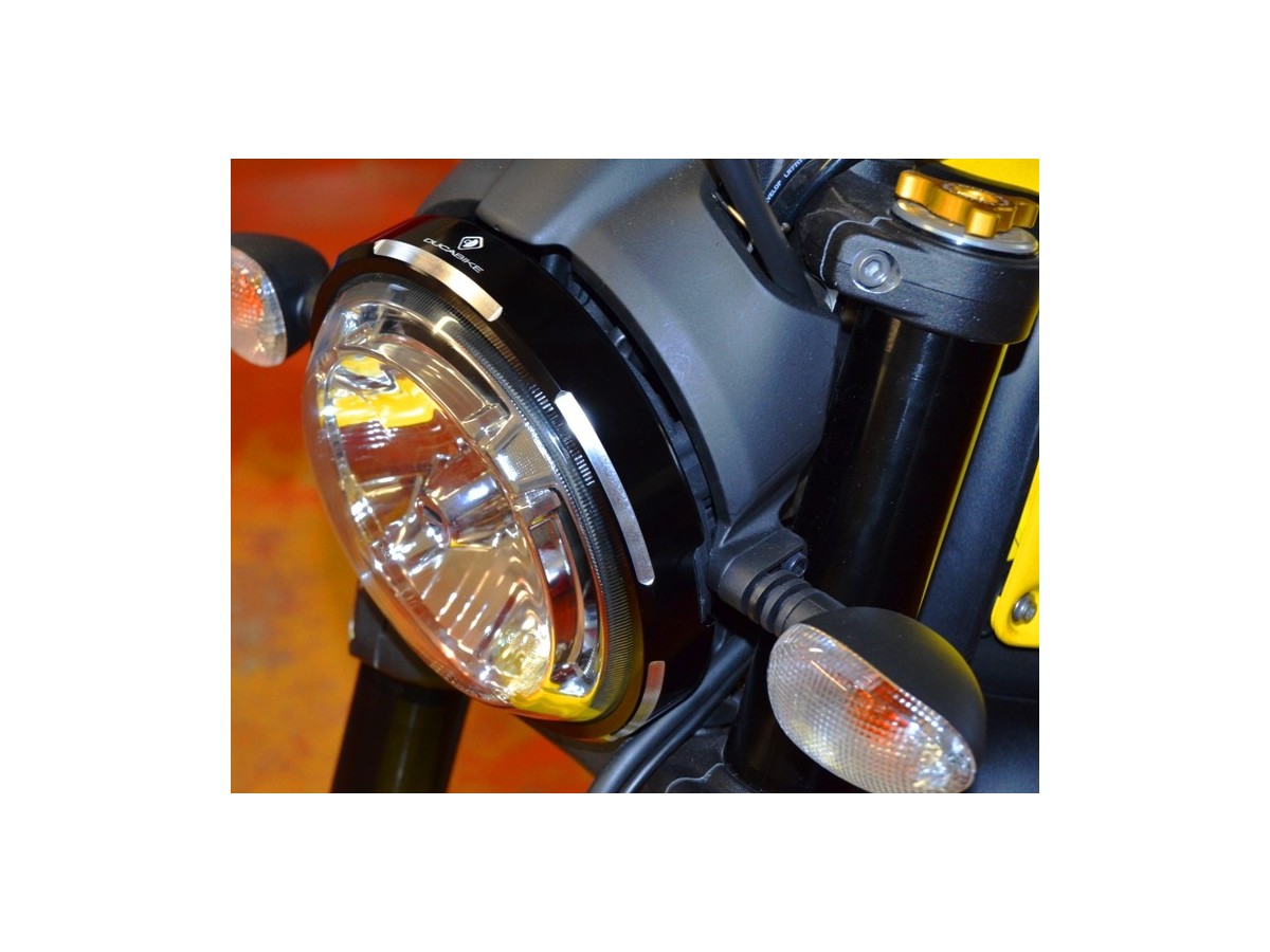 DBK Headlight Trim Billet Aluminium Ducati Scrambler 2015-2025 - Adventure Parts
